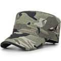 Miniatyrbillede 1 af 5: Herre Flat Cap med To Huller på Siden Justerbar Baseball Cap (camouflage) camouflage