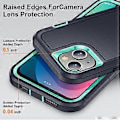 Miniatyrbillede 4 af 5: Til Apple iPhone 13 Pro, Faldbestandigt Beskyttelsesetui, Commuter Series, Sort/Grøn