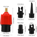 Miniatyrbilde 3 av 5: Oppblåsbar luft adapter pumpekonverter, 4 standard konvensjonelle luftventilfester for oppblåsbar båt, stående padlebrett, oppblåsbar seng, etc.