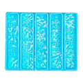 Miniatyrbillede 1 af 5: Holografisk Lys og Skygge Bogmærke Silikoneform Epoxy Resin Form til DIY Dekor Håndværk Nøglering Vedhæng Smykkefremstilling Blå Blue2