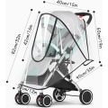 Miniatyrbild 2 av 5: Universellt Regnskydd för Barnvagn, Transparenta Skydd för Barnvagnar, Str