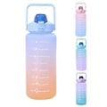 Miniatyrbillede 1 af 5: 2000ML Sports Vandflaske Gradient Farve Stor Kapacitet Vandflaske blue