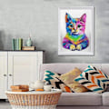 Miniatyrbild 2 av 5: 30*40cm 5D Diamantmålningssats för vuxna Engelsk Färg Katt Juvel