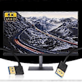 Miniatyrbild 4 av 5: 90° Vinklad DisplayPort DP1.4 Kabel Silikon Videokabel för Extrema Temperaturer 8K60Hz 4K/144Hz Hög Definition 30cm upper elbow