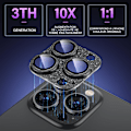 Miniatyrbilde 5 av 5: Kamerabeskytter for svart iPhone 14 Pro/iPhone 14 Pro Max, [En-