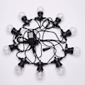 Miniatyrbillede 1 af 3: G50 varmt lys + transparent skal, 5 meter 10 lampe (24V lav spænding