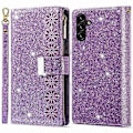 Pikkukuva 1 / 5: Samsung Galaxy A15 4G/5G -kotelo vetoketjutaskulla, PU-nahkalompakko, kimalteleva puhelinkuori Style C