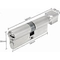 Miniatyrbilde 2 av 5: Sylinder 70mm*29mm Sikkerhetslås Sylinder Hjem Sylinderlås Knapp Ytterdør Inngangsdør Lås Sylinder Euro Lås Profil Sylinder, 2 stk