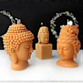Miniatyrbillede 5 af 5: Genanvendelig Silikone Lysform Avalokitesvara Buddha Hoved Statue Epoxy Resin Form Støbeværktøj til DIY Gips Ornamenter 3