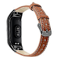 Pikkukuva 1 / 5: Aitoa lehmännahkaa oleva ranneke Xiaomi Smart Band 8 -älykellolle, musta kellokotelo Style P