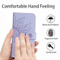Miniatyrbillede 4 af 5: Til Oppo A58 4G Wallet Telefon Cover Solsikke Prægning Stativ Læder Etui med Håndrem Style B