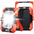 Miniatyrbilde 1 av 5: Oppladbar LED-flomlys USB solcellelader Spotlight Construct