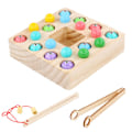 Pikkukuva 1 / 5: Montessori-vauvapelikalut, puiset lelut, magneettiset kalastuspelit c