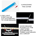 Miniatyrbilde 4 av 5: 2PCS Start-Scan LED-bil DRL Dagtid Kjørelys Auto Flytende T