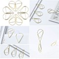 Miniatyrbillede 2 af 3: 100 stk. Metal Dråbeformede Papirclips til Bøger, Memoer, Papir,