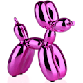 Miniatyrbillede 1 af 5: Glansbelagt Ballon (Lilla, 17cm) Hundestatue Samleobjekt