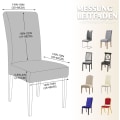 Miniatyrbilde 2 av 5: Set med 4 stolovertrekk, vaskbare spisestuestolovertrekk, moderne Chai