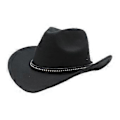 Miniatyrbillede 1 af 5: Western Cowboy Hat Mode Fedora til Rollespil Festlig Cosplay Gave Performance (Sort)