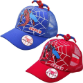 Pikkukuva 1 / 5: 2 lasten Spider Man -baseball-lippis (punainen ja sininen), Spider Man