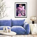 Miniatyrbild 3 av 5: 1 st rosa fjäril diamantmålning för vuxna, 5D diamantmålning