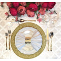 Miniatyrbillede 5 af 5: Guld 100 stk. Premium Servietringe Laser Cut Foliepapir Serviet Hol