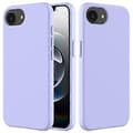 För iPhone 16e Skal Stöttåligt Flytande Silikon Mjukt Foder Baksida Telefonskal - Lila Purple