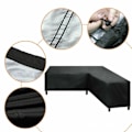 Miniatyrbilde 1 av 5: Trekk for hagehjørnesofa, 215x215x85cm, H: 70cm, svart