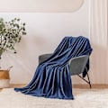Miniatyrbilde 2 av 5: Fleece Sofa Teppe 130x150 - Vinter Sofa Teppe, Marine Bl