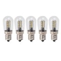 Pikkukuva 1 / 5: 5 kpl E12 LED-lamppua, korkea kirkkaus, 120V, jääkaappilamppu 24 helmellä, jääkaappiin, lämmin valo