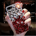 Miniatyrbild 2 av 2: Bling Diamant Skal Kompatibel Samsung S21 Plus / S30 Plus, Glittrande Kristall Strass Glänsande Glitter Helt Klara Stenar Baksida Skal - Klar R A