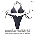 Miniatyrbild 5 av 5: Bikiniset för damer Baddräkt för klubbvattenaktiviteter Semester Spa (Svart M) Black M