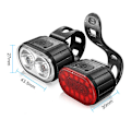 Pikkukuva 4 / 4: Etu- ja takavalo pyörään, IPX5 vedenpitävä LED-pyörävalo, USB-ladattava pyörävalo pyöräilyyn, MTB, hybridipyörään, polkupyörään