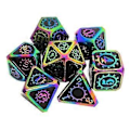 Miniatyrbild 4 av 5: 7 st/förpackning Polyedrisk zinklegering för Dragon Scales DnD RPG brädspelstärningar (18) 18