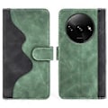 Miniatyrbillede 1 af 5: Til Xiaomi Redmi A3/Poco C61 4G Wallet Case PU Læder Farvesplejsning Stødsikkert Telefoncover Style E