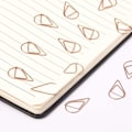 Miniatyrbillede 5 af 5: 50 stk. rosegold papirclips, vanddråbeformede papirclips i metal