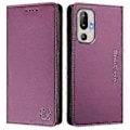 Miniatyrbild 2 av 5: Magnetiskt Läderfodral För HTC U24 Pro Violet