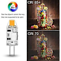 Miniatyrbild 5 av 5: Nirvana g4 LED-lampor, 2W COB LED-lampor ersätter 20W halogenlampor, G4 LED-lampor 3000K varmvit 160LM 12V AC/DC, flimmerfritt, ej dimbara, 10-pack