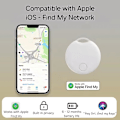 Miniatyrbillede 4 af 8: Smart Air Tracker Tag (kun iOS) Bluetooth-genstandssporing, kompatibel med Apples Find My (kun iOS - MFI-certificeret) Hvid