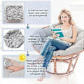 Miniatyrbild 4 av 5: Golvkuddar Runda Stolsdynor, Sittdynor för Utomhusbruk White 60*60cm