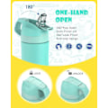 Miniatyrbillede 3 af 4: Børneisoleret vandflaske med sugerør 400 ml (grøn)