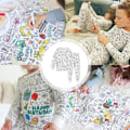 Miniatyrbillede 3 af 8: DIY Dinosaur Graffiti Pyjamas Hjemmetøjssæt til Børn, en gave på 6T til drenge og piger til at male deres egne pyjamasfarver og give til børn