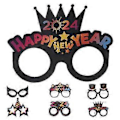 Miniatyrbild 1 av 2: 6 st Happy New Year Glasögon Papper Glasögon Nyårstema Glasögon Festtillbehör Colorful