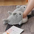 Miniatyrbillede 4 af 5: Børneslippers, Vinter Plys Slippers til Småbørn Shark Root Sko