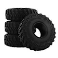 Miniatyrbillede 1 af 5: 4 stk. 120x44MM Blødt Gummidæk 1.9 Tommer Hjul Rock Terrain Dæk til 1/10 RC Crawler Bil TRX-4 Axial S