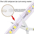 Miniatyrbild 3 av 5: Vattentät LED-list Vit 220V, SMD 5730 120led/m LED-belysning 5m Utomhuslist med EU-kontakt inget behov av transformator (Vit, 5)