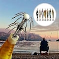 Miniatyrbild 4 av 5: Fiskedrag Bläckfisk Saltvatten Fiskedrag Bläckfiskdrag Krok Hårda Fiskedrag Självlysande Räkdrag Hållbara 7