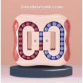 Miniatyrbillede 1 af 5: Pink Puzzle Magic Cube Lille Bønne Stængel Roterende Legetøj Flad Bold Gy