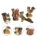 Pikkukuva 3 / 4: 4 kpl Miniatyyri Orava Figuriinit Eläinmallit Maisema Puutarhakoriste