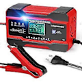 Pikkukuva 1 / 5: 12V/24V 10A Akkulaturi Älykäs Automaattinen Auton Moottoripyörän Akkulaturi LCD-kosketusnäytöllä ja Useilla Suojauksilla