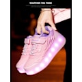 Miniatyrbillede 3 af 5: Børnesneakers Dobbelthjulede Sko LED Lys Sko Q7-yky.32.Pink Pink 32